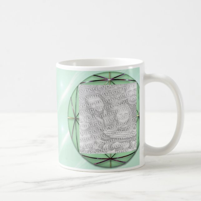 Taza De Café Plantilla de panel de cinta verde (Derecha)