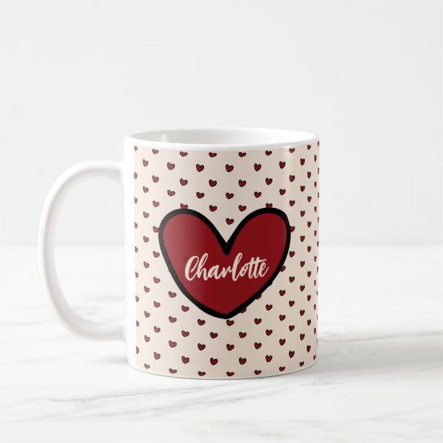 Taza De Café Plantilla de regalos personalizados de Sweet Heart (Izquierda)