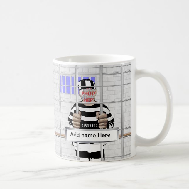 Taza De Café Plantilla divertida personalizada del Convict de (Derecha)
