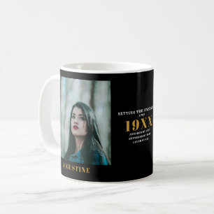 Taza De Café Plantilla fotográfica de cumpleaños Moda elegante 