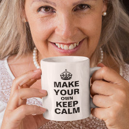 Taza De Café Plantilla Mantén la Calma