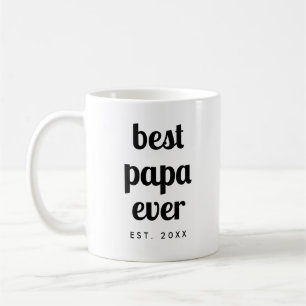 Taza De Café Plantilla moderna elegante Mejor guión de papá