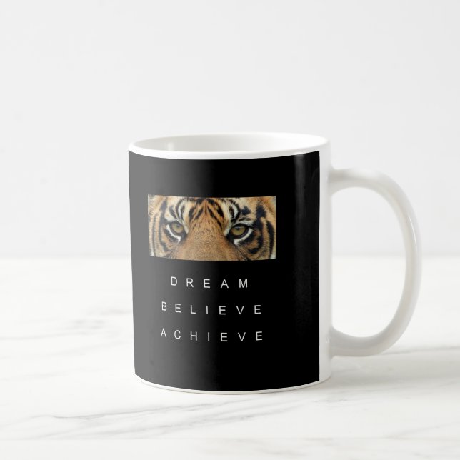 Taza De Café Plantilla Motivacional Cita Moderna En Blanco Y Ne (Derecha)