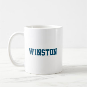 Taza De Café Plantilla personalizada azul y blanco de la marina