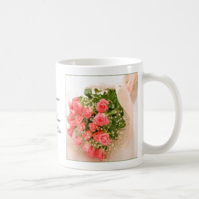 Taza De Café Plantilla personalizada de tazón de café Rosa (Derecha)
