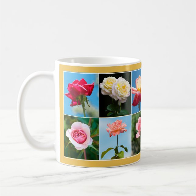 Taza De Café plantilla rosas (Izquierda)
