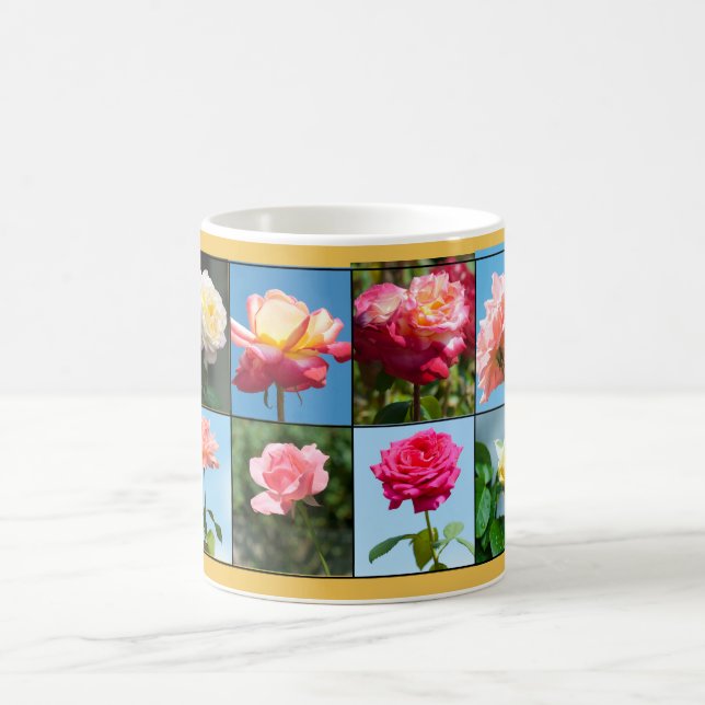 Taza De Café plantilla rosas (Centro)