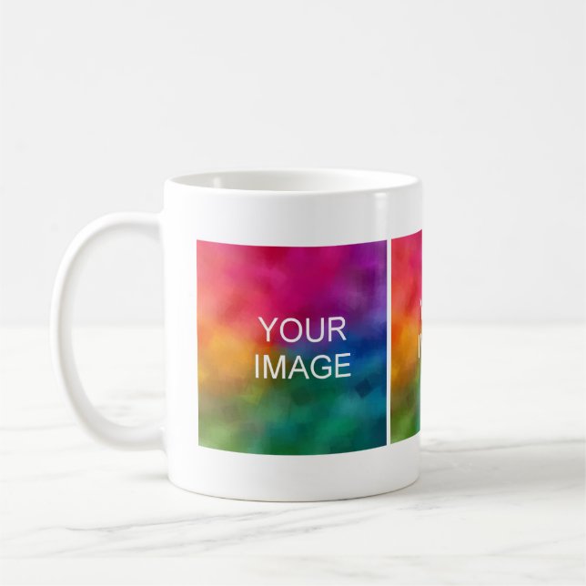 Taza De Café Plantilla simple moderna Añadir sus propias fotos (Izquierda)