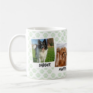 Taza De Café Plantillas de Fotos Green Paws 4 Dog Snapshots