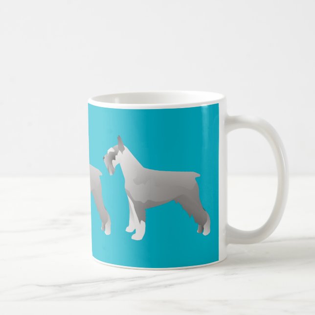 Taza De Café Plantillas Schnauzer preparadas para el Personaliz (Derecha)