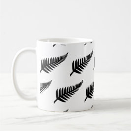 Taza De Café Plata Fern de Nueva Zelanda