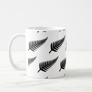 Taza De Café Plata Fern de Nueva Zelanda
