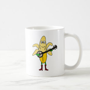 Taza De Café Plátano divertido del BR que juega el dibujo