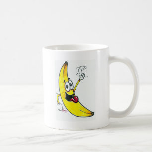Taza De Café Plátano superior, dibujo animado de baile del