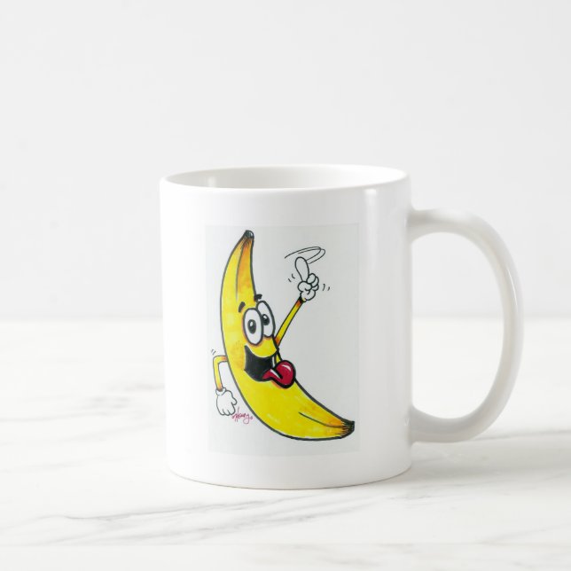 Taza De Café Plátano superior, dibujo animado de baile del (Derecha)