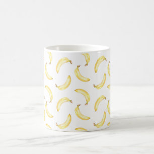 Taza De Café Plátanos Fruta Amarilla
