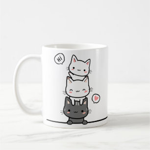 Taza De Café Platos simples triples y encantadores Adorables li