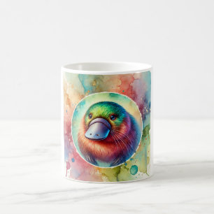 Taza De Café Platypus in Watercolor 020824AREF101 - Watercolor