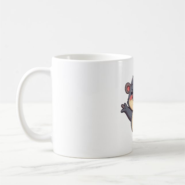 Taza De Café Platypus juguetón usando diversión de burbujas (Izquierda)