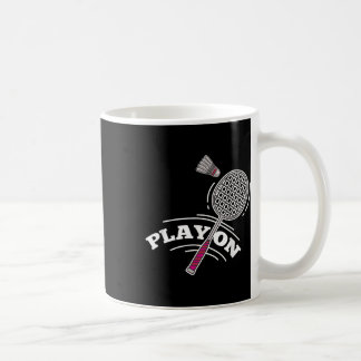 Taza De Café Play Badminton Player Sport Stick Shuttle Racket 