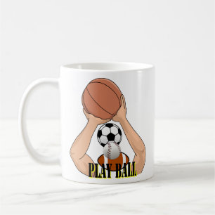 Taza De Café Play Ball Games deportes atletismo arte Personaliz