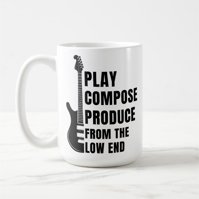 TAZA DE CAFÉ PLAY, COMPOSE, PRODUCE FROM THE LOW END (Izquierda)