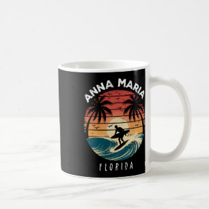 Taza De Café Playa Anna Maria Florida Tabla de surf olas Playa