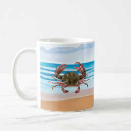 Taza De Café Playa azul cangrejo