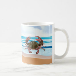 Taza De Café Playa azul cangrejo
