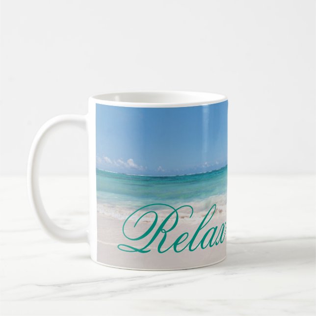 Taza De Café Playa Backgroud (Izquierda)