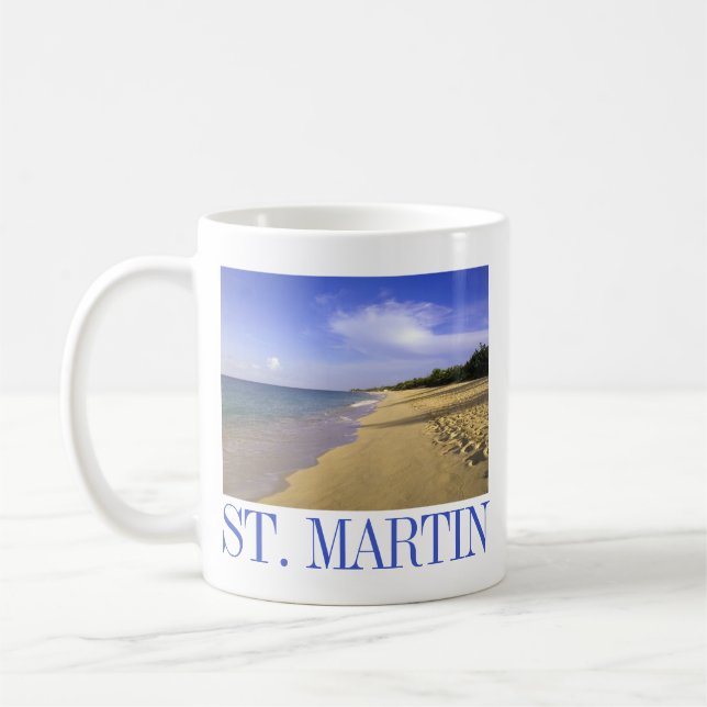 Taza De Café Playa Baie Longue, San Martín (Izquierda)