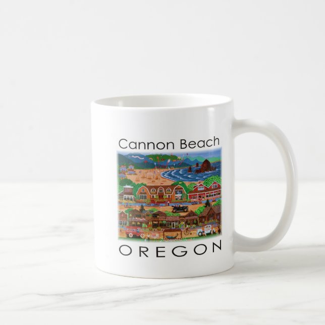 Taza De Café Playa Cannon ~ Oregon (Derecha)