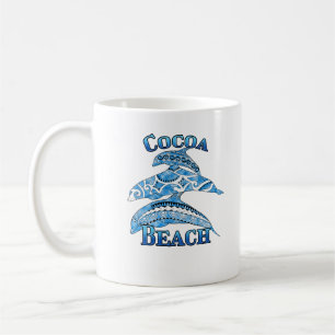 Taza De Café Playa Cocoa Florida Vacaciones para delfines triba