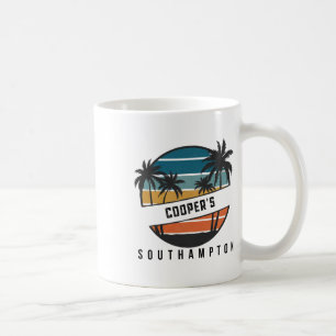 Taza De Café Playa Cooper retro Southampton Surfboard Surfing
