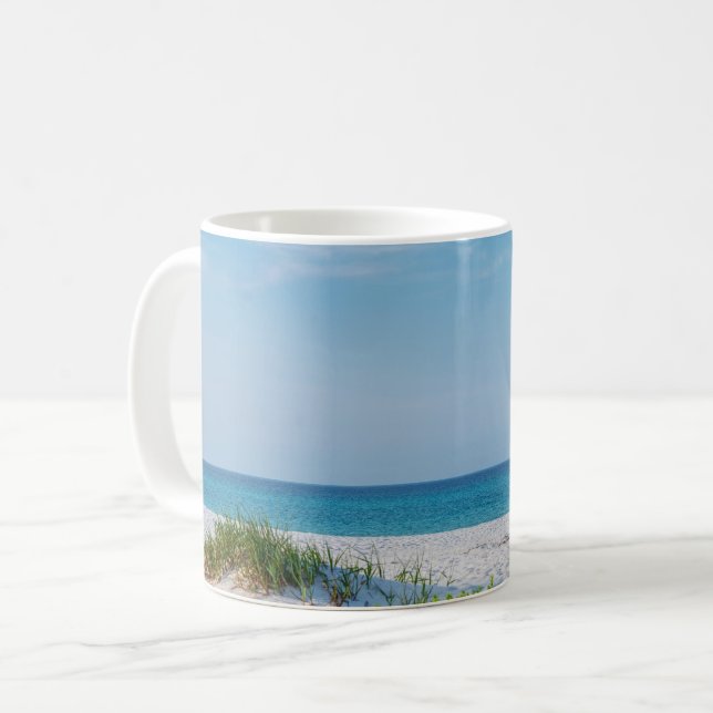 Taza De Café Playa de arena blanca en la costa de Florida (Anverso izquierdo)