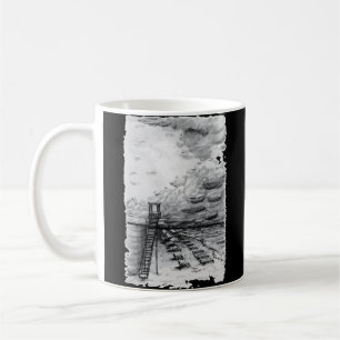 Taza De Café Playa de Cancún en blanco y negro