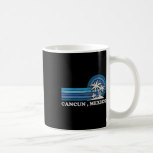 Taza De Café Playa de Cancún México Vintage de vacaciones de ve