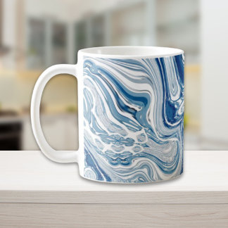 Taza De Café playa de costa olas náuticas aguas turbulentas azu