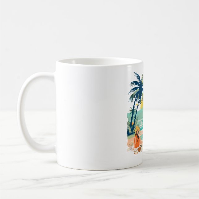 Taza De Café Playa de descanso para verano (Izquierda)
