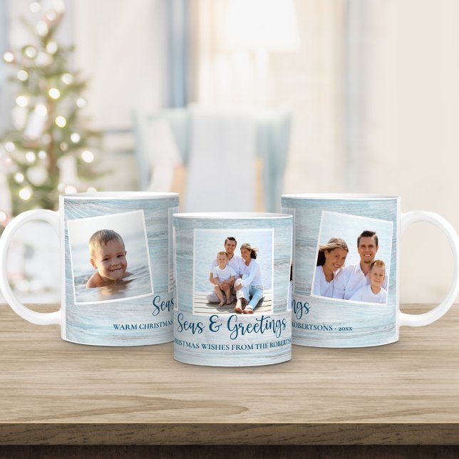 Taza De Café Playa de fotos familiares de navidades (Subido por el creador)