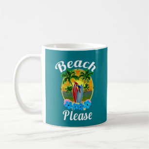 Taza De Café Playa de Isla Tropical, por favor