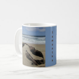Taza De Café Playa de la costa del Pacífico de la arena de la p