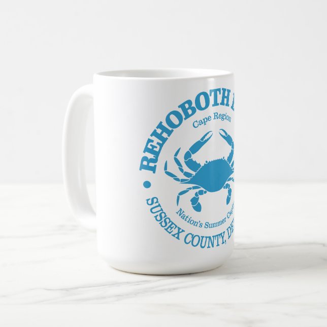 Taza De Café Playa de Rehoboth (cangrejo) (Anverso izquierdo)