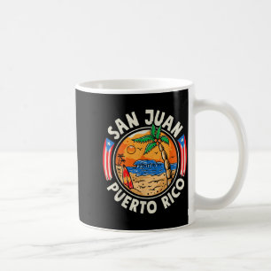 Taza De Café Playa de San Juan Puerto Rico Retro Vintage 70s