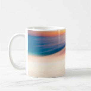Taza De Café Playa de sol tropical borrosa con luz solar bokeh