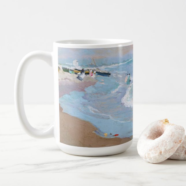 Taza De Café Playa de Valencia | Joaquín Sorolla (Con donut)