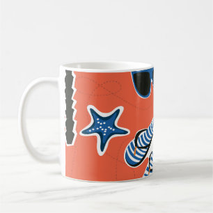 Taza De Café Playa de Verano: Relajante Patrón Sin Mar.