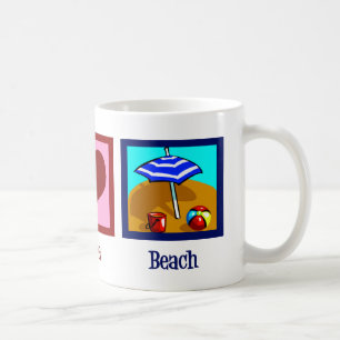 Taza De Café Playa del amor de la paz