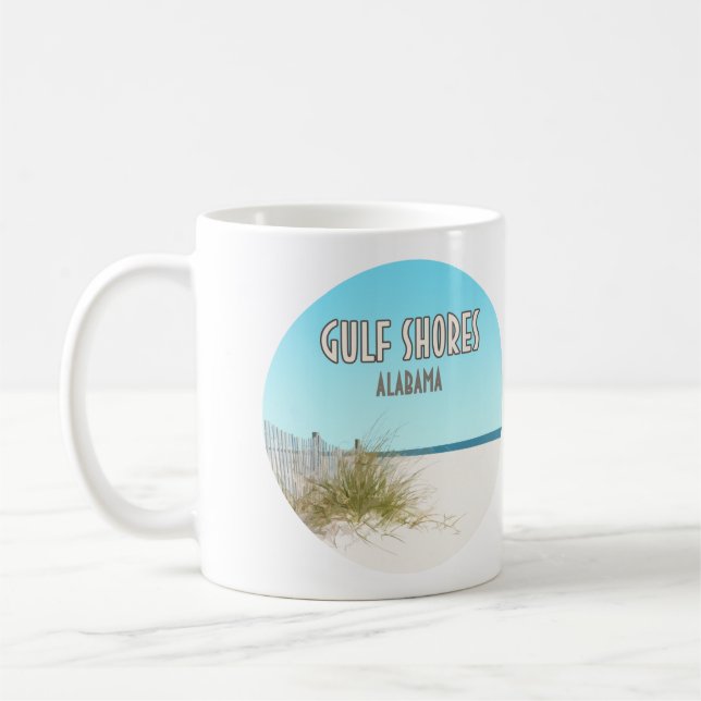 Taza De Café Playa del Golfo de Alabama (Izquierda)