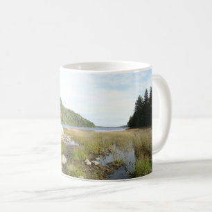 Taza De Café Playa del lago Echo en el Parque Nacional Acadia